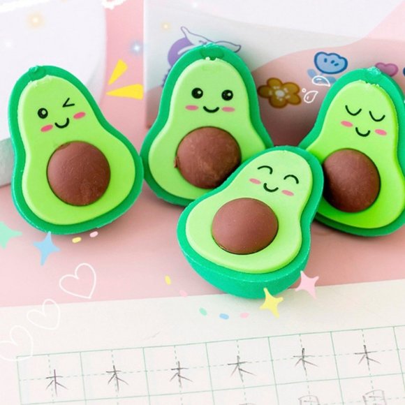 Yummy Avocado Eraser - 2 pcs - Picture 1 of 8
